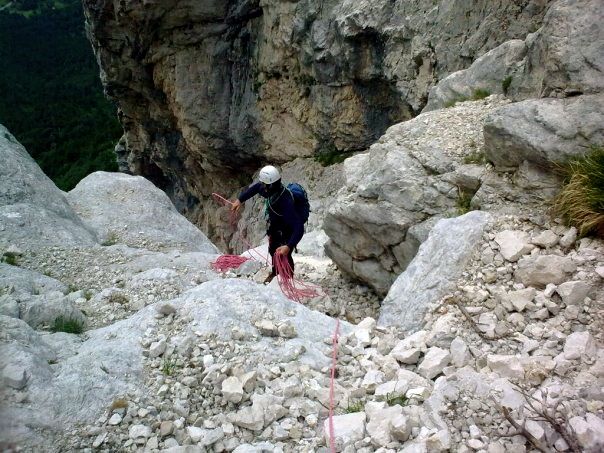 Appena al di sopra del caminetto finale della prima parte della Marsili