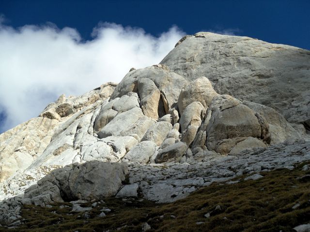 La seconda Spalla del Corno Piccolo da nord