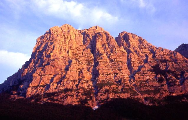 La magnifica parete nord del monte Bove
