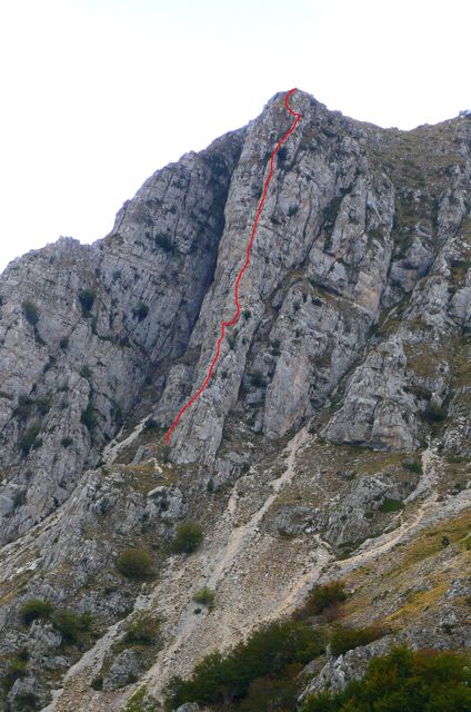 La Quinta Piccola con il tracciato della via