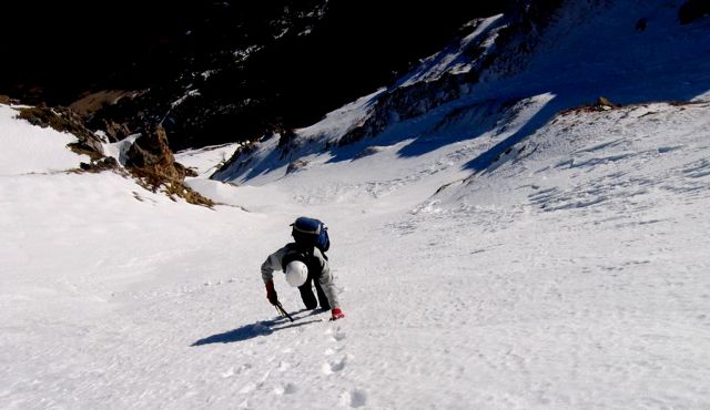 quando l'ambiente si allarga e si inizia a puntare verso sinistra per poi piegare a destra e sbucare sulla cresta