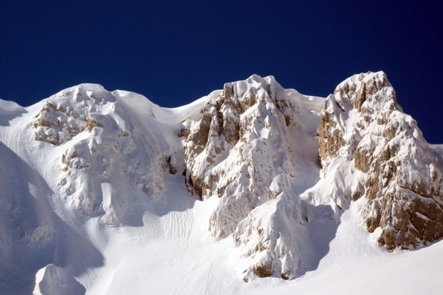 Grandi cornici sulla cresta del Terminillo