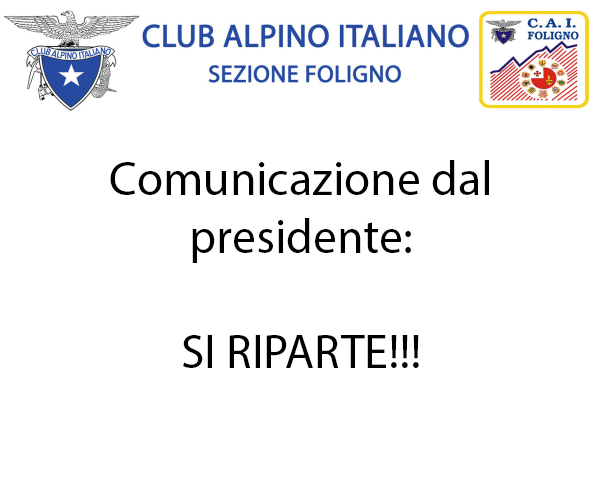 SI RIPARTE!!!