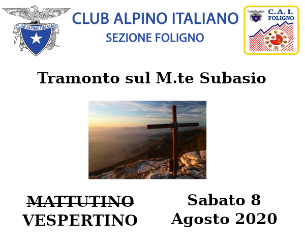Sabato 8 Agosto 2020