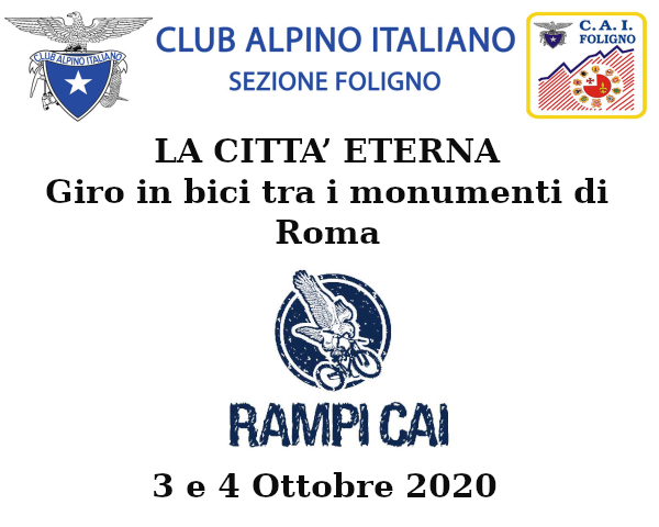 Cicloescursione 3 e 4 Ottobre 2020