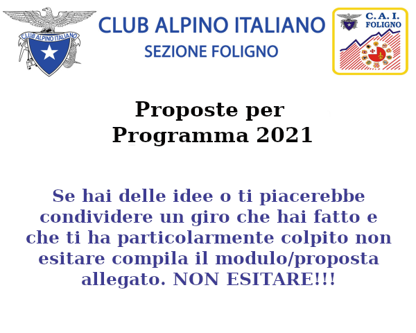 Proposte Per Programma 2021