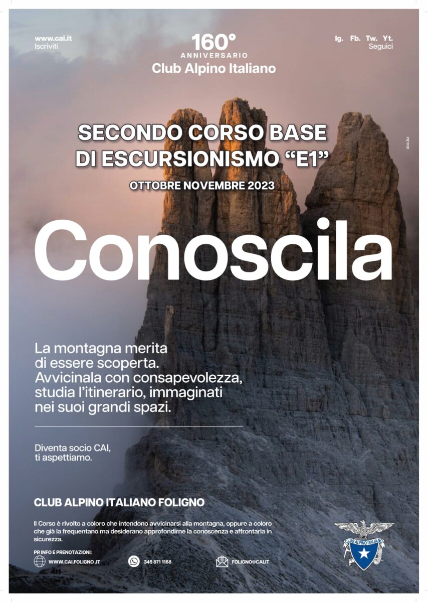 2° CORSO BASE DI ESCURSIONISMO E1 2023